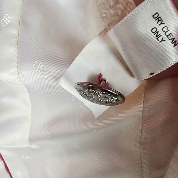 Banana Republic Pink Wool Herringbone Blazer Jacket Elle Woods Size 00P = XXS - Picture 15 of 16